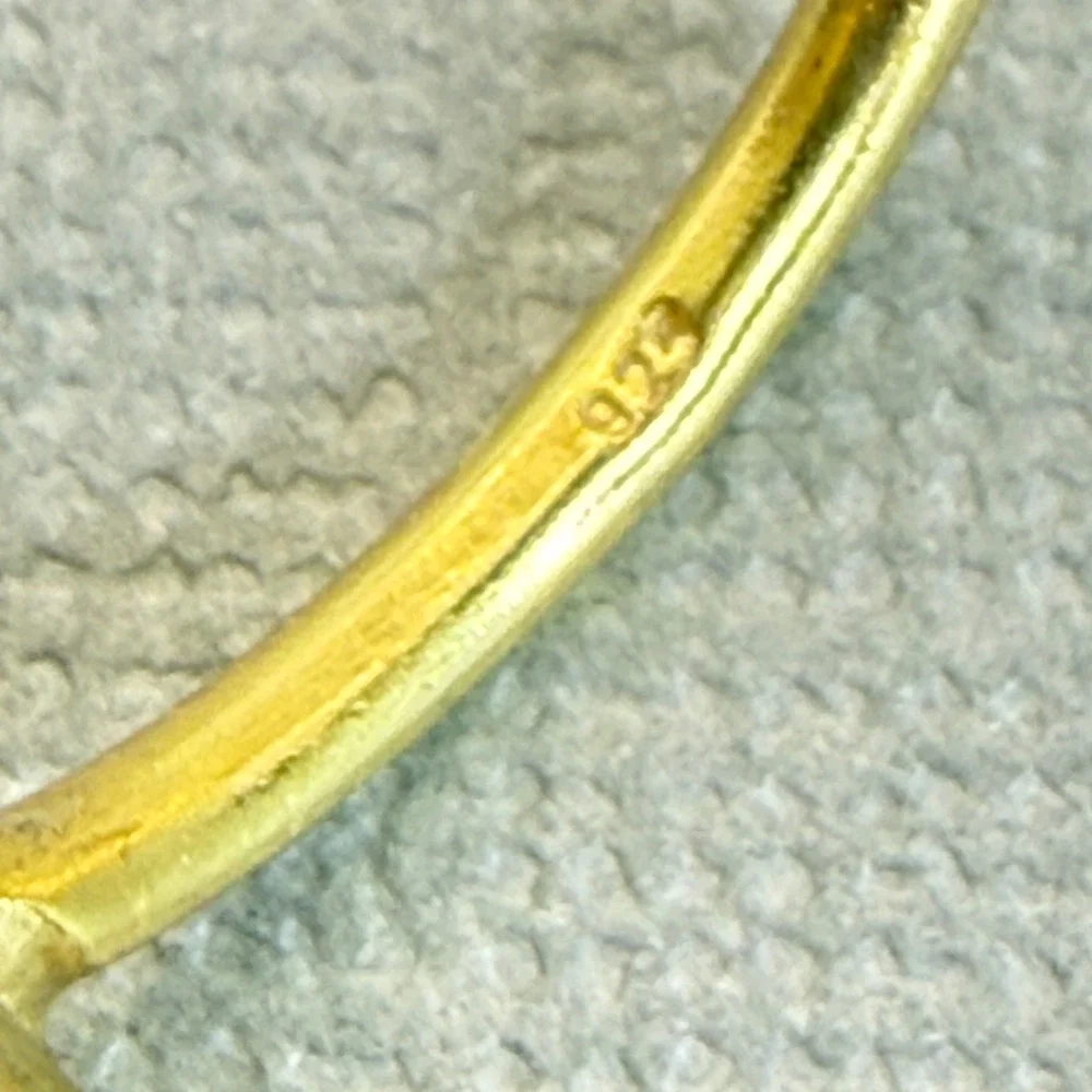 Gold‎ Vermeil Sterling Silver Double Marquise Bypass Statement Ring